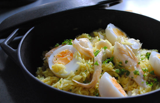 A Kedgeree Breakfast with Bradley Smoked Ling
