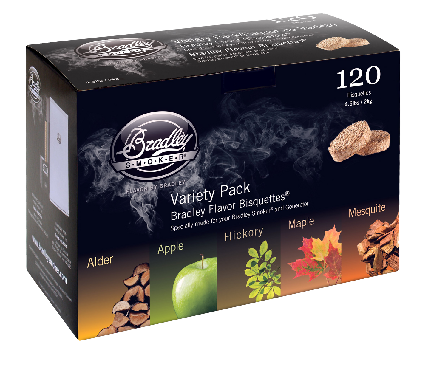 Bisquettes variées à 5 saveurs pour Bradley Smoker
