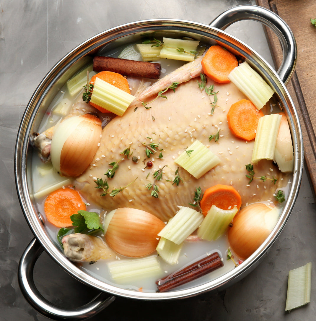 Recette de bouillon d'os de poulet fumé Bradley Smoker Europe