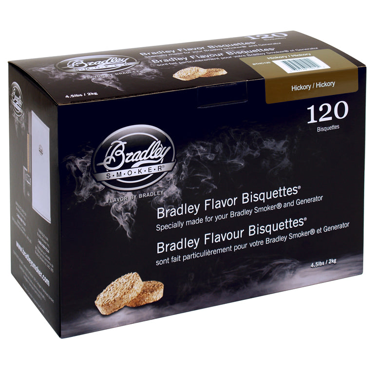 Hickory-bisquetten voor Bradley-rokers
